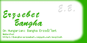 erzsebet bangha business card